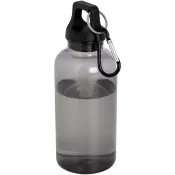 Czarny - Oregon butelka na wodę o pojemności 400 ml z karabińczykiem wykonana z tworzyw sztucznych pochodzących z recyklingu z certyfi