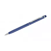 granatowy - Cienki metalowy długopis reklamowy z touch penem TIN 2