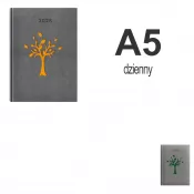 Kalendarz książkowy A5 DZIENNY z registrami, drzewo