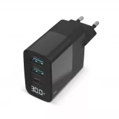 czarny - Sitecom CH-1001 30W GaN Power Delivery Wall Charger with LED display