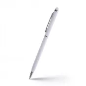 biały - Długopis metalowy matowy z touch pen-em | Dennis
