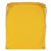 Yellow - Plecak bawełniany na sznurkach Jassz 140 g/m², 38 x 42 cm