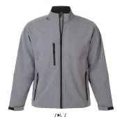 Softshell męski 3-warstwowy 340 g/m² Sol's RELAX Szary Melanż