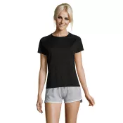 Koszulka sportowa damska 140 g/m² Sol's SPORTY WOMEN Czarny