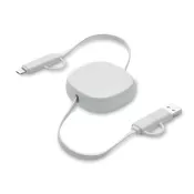 Kabel do ładowania zwijany 60W 80 cm LINEA Bialy