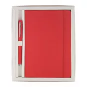 czerwony - Marden zestaw notatnik