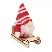 Skrzat świąteczny na drewnianych saniach FROSTY SLEIGH