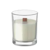 Świeca zapachowa wanilia w szkle 80 g KIVAS WOOD Przezroczysty
