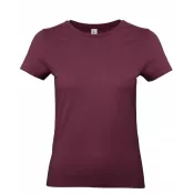 Burgundy (370) - Damska koszulka reklamowa 185 g/m² B&C #E190 / WOMEN