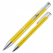 żółty - Długopis metalowy ASCOT