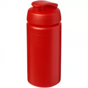 Czerwony - Bidon Baseline® Plus o pojemności 500 ml z wieczkiem zaciskowym i uchwytem