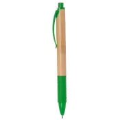zielony - Długopis BAMBOO RUBBER