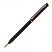 czarny - Metalowy długopis Slim