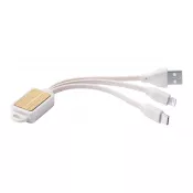 beżowy - Korux kabel USB - brelok