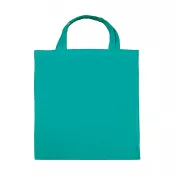 Turquoise - Torba bawełniana 140 g/m² marki SG, 38 x 42 cm, płaska