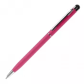 ciemnoróżowy - Długopis aluminiowy z dotykowym rysikiem