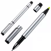 szary - Długopis metalowy 2w1 GETAFE
