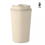 Kubek dwuścienny z PLA 350 ml BEIBAKU Bezowy