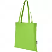 Limonka - Zeus tradycyjna torba na zakupy o pojemności 6 l wykonana z włókniny z recyklingu z certyfikatem GRS
