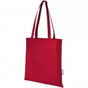 Czerwony - Zeus tradycyjna torba na zakupy o pojemności 6 l wykonana z włókniny z recyklingu z certyfikatem GRS