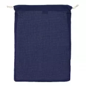 ciemnoniebieski - Bawełniana torba wielokrotnego użytku na żywność OEKO-TEX® 30x40cm