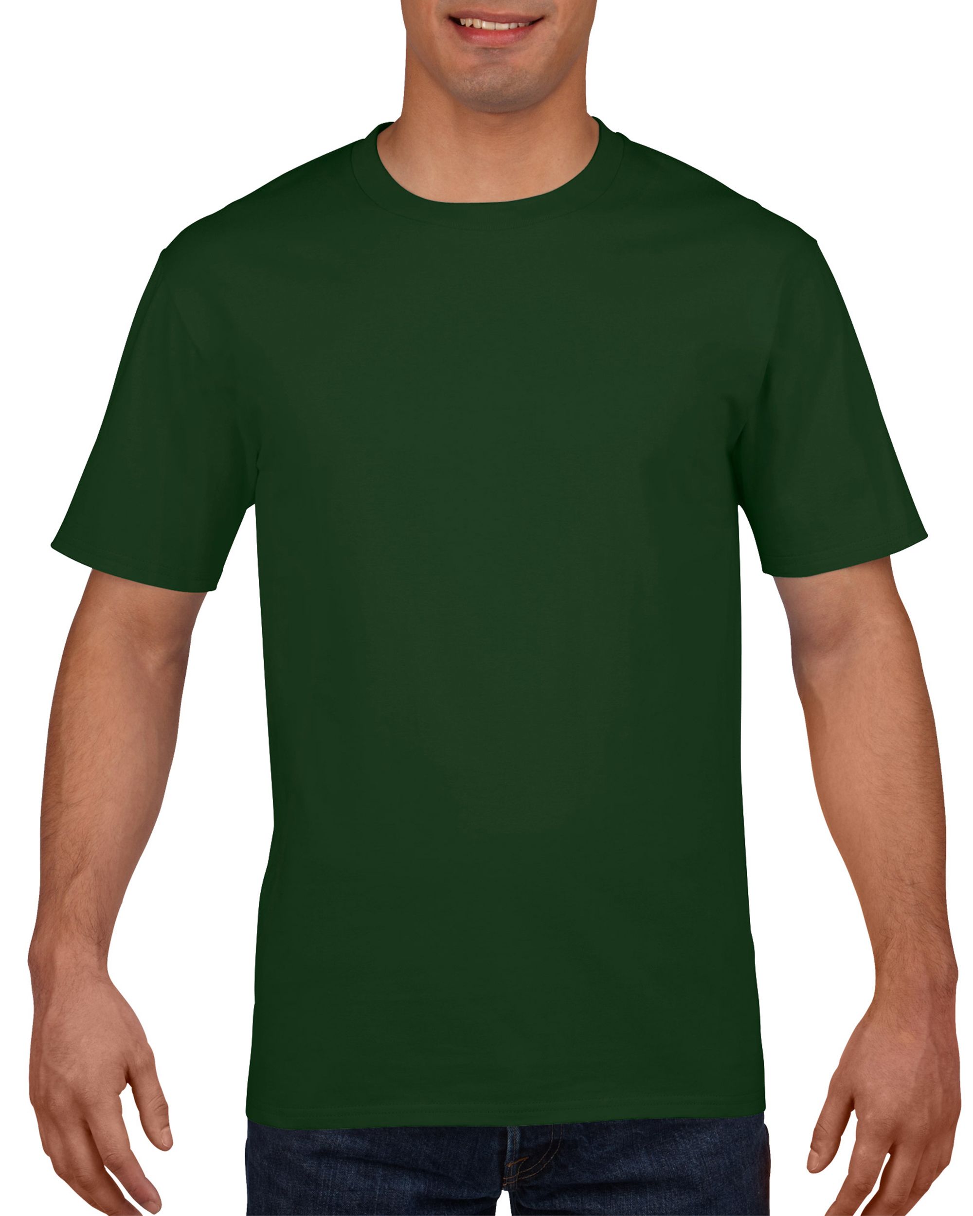 Koszulka bawełniana 185g/m² Gildan Premium Cotton® (4100-FOREST GREEN)  leśny zielony