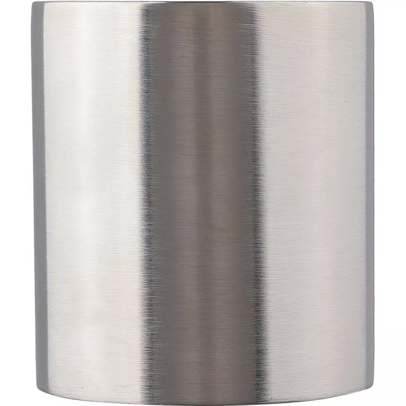 Metalowy kubek 185 ml z karabińczykiem - srebrny (V0646-32)