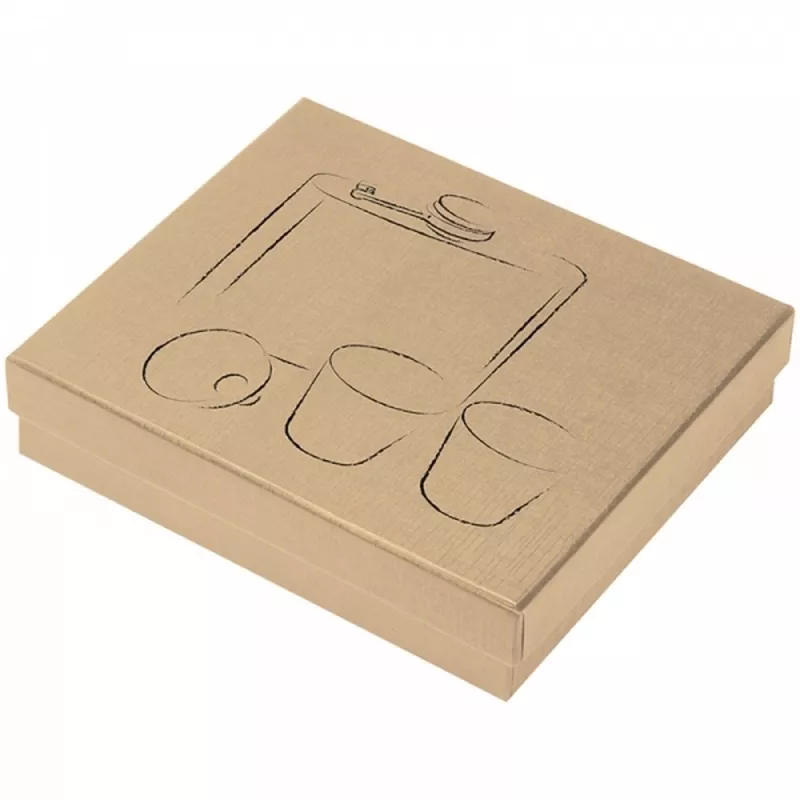 Piersiówka stalowa 170 ml z 2 kieliszkami SANDVIKEN - szary (016807)