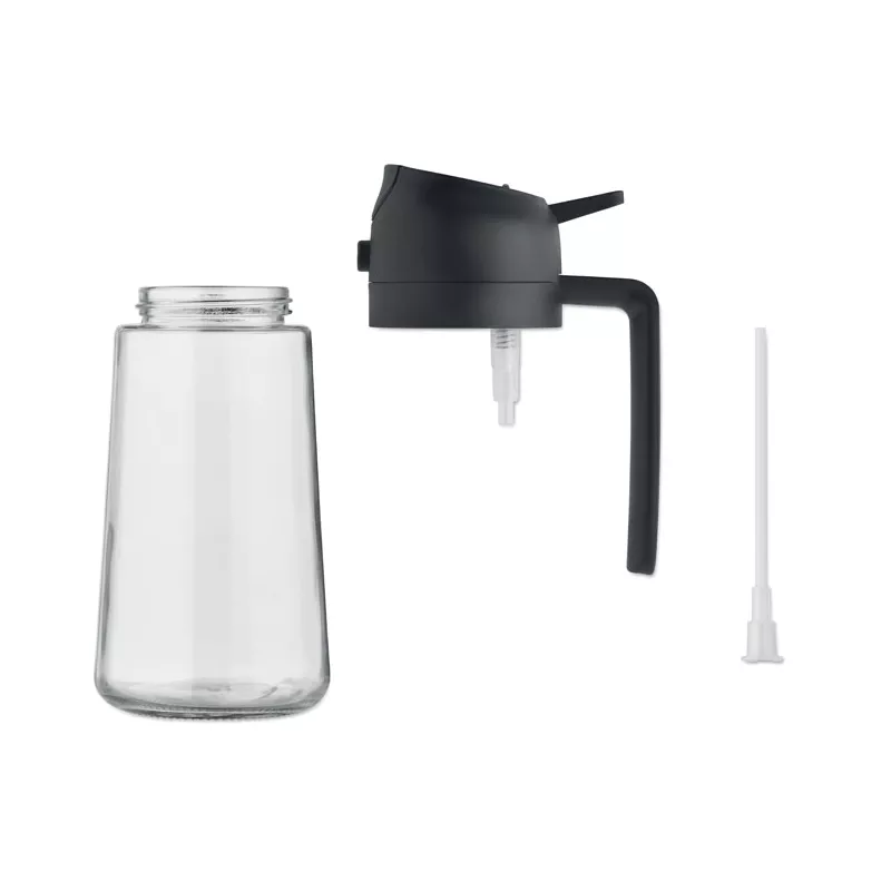 Dozownik i spryskiwacz do oliwy szklany 450 ml DIP - Czarny (MO2849-03)