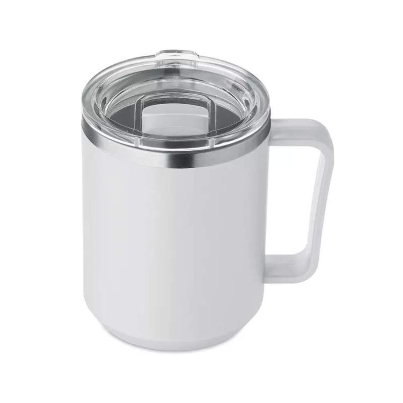 Kubek dwuścienny z przesuwaną pokrywką 400 ml COCOA - Bialy (MO2900-06)