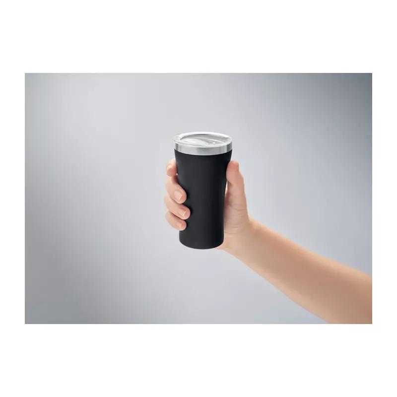 Kubek termiczny ze stali z recyklingu 160 ml OZ - Czarny (MO2326-03)