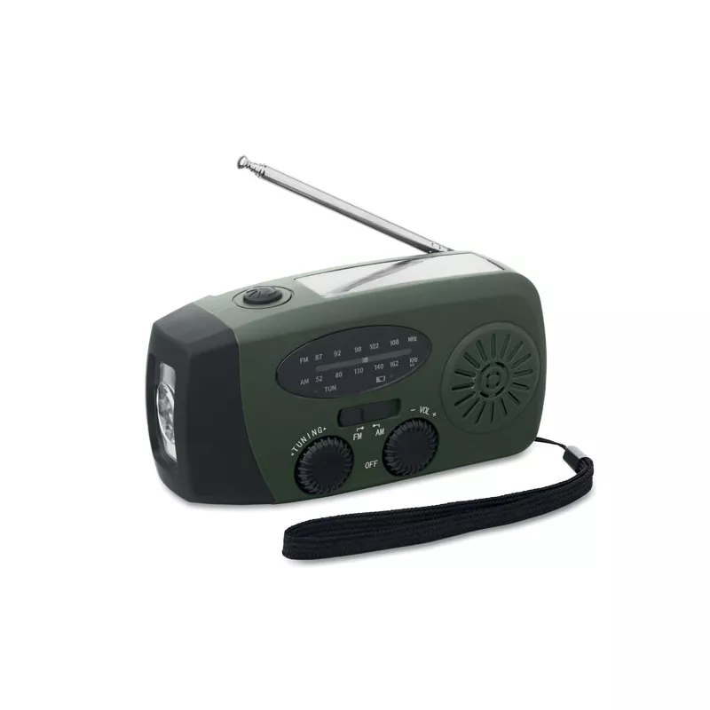 Radio przenośne z latarką i powerbankiem ONDA - Ciemnozielony (MO2746-60)