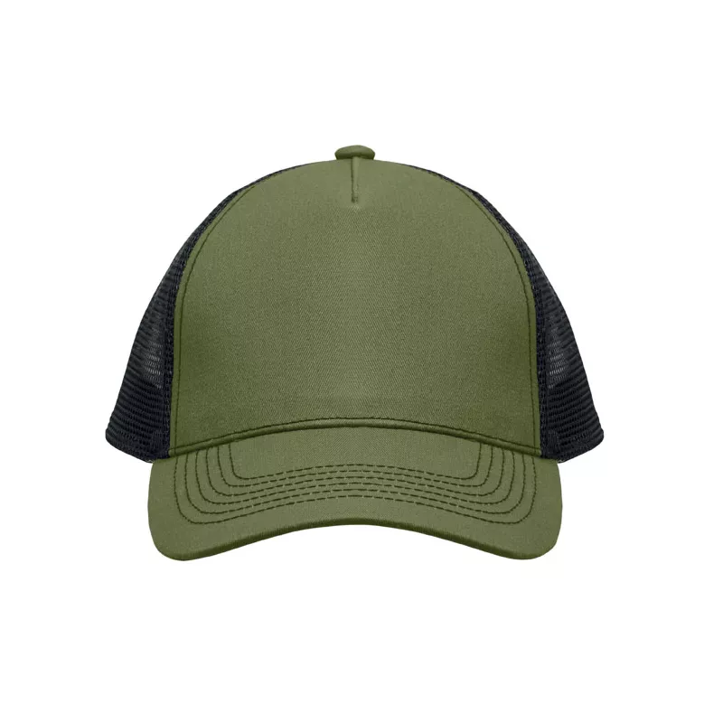 Czapka z daszkiem trucker bawełniana 250 g/m² BLIST - Zieleń Wojskowa (MO2986-49)