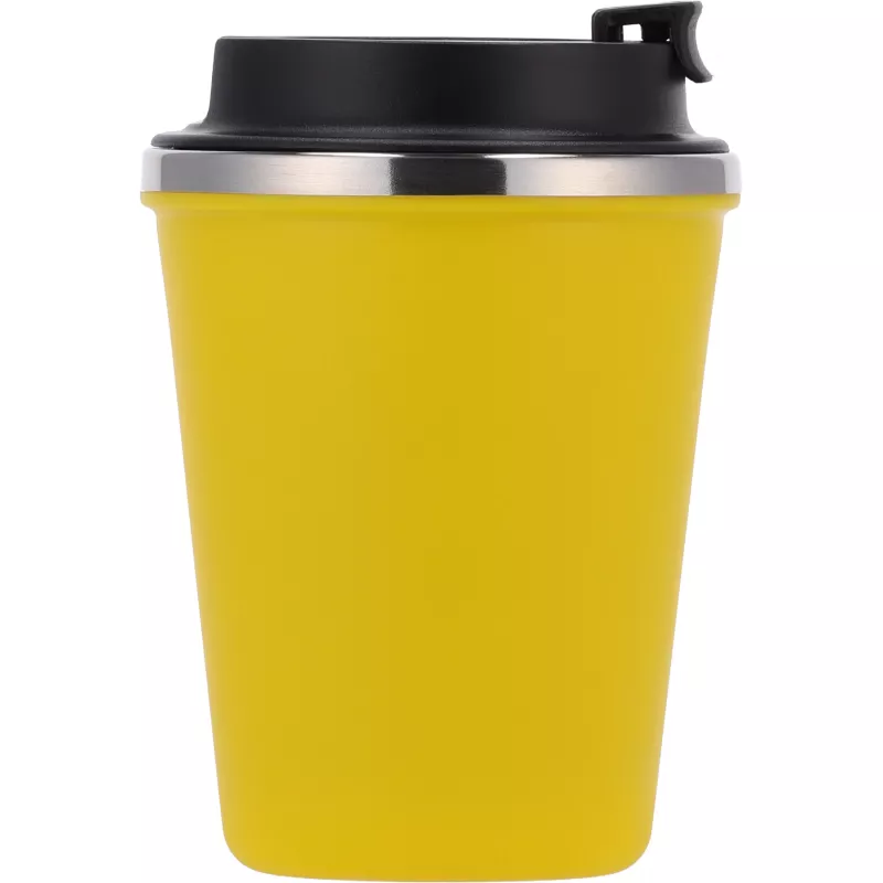 Kubek termiczny 350 ml z powłoką z recyklingu METODY - żółty (8496208)
