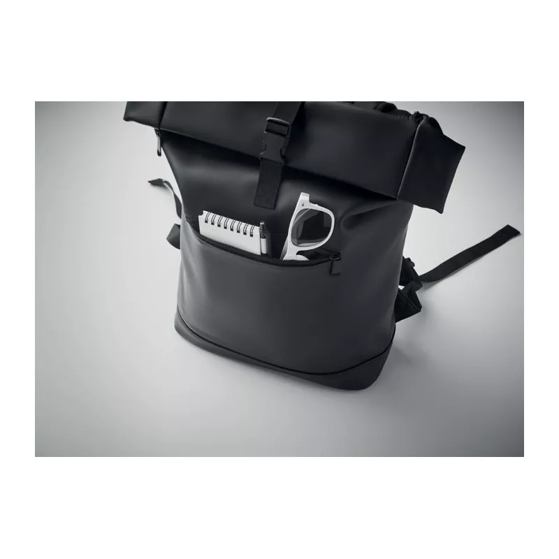 Plecak na laptop 15" z PU BAI ROLL - Czarny (MO2230-03)