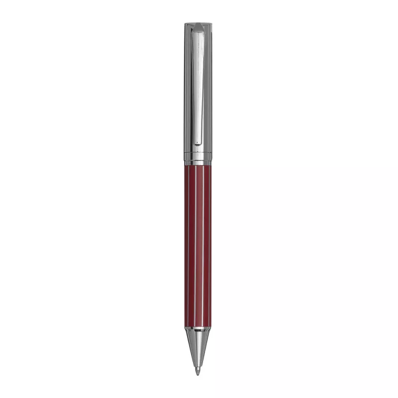 Metal długopis - czerwony, srebrny (58-1100621)