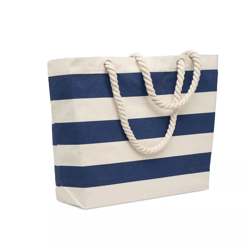 Torba plażowa bawełniana 220 g/m² HEAVEN STRIPE - Niebieski (MO2126-04)