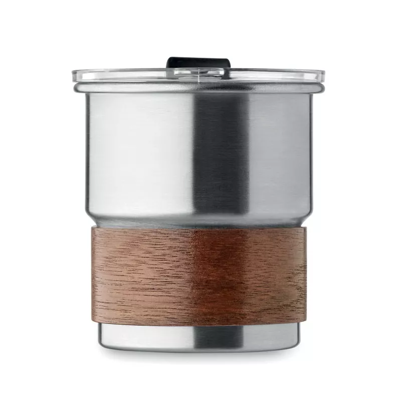 Kubek stalowy ze słomką 260 ml MATE - Srebrny Mat (MO2423-16)
