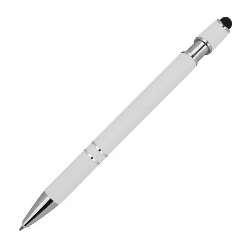 Długopis aluminiowy touch pen HERMANN - biały (1368906)