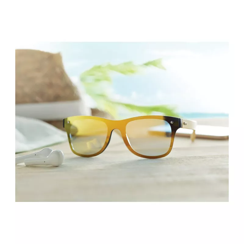 Okulary przeciwsłoneczne lustrzane UV400 ALOHA - Zólty (MO9863-08)