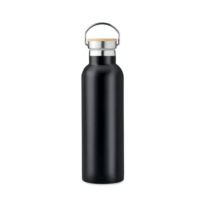 Termos z bambusową pokrywką 750 ml HELSINKI MED - Czarny (MO6372-03)