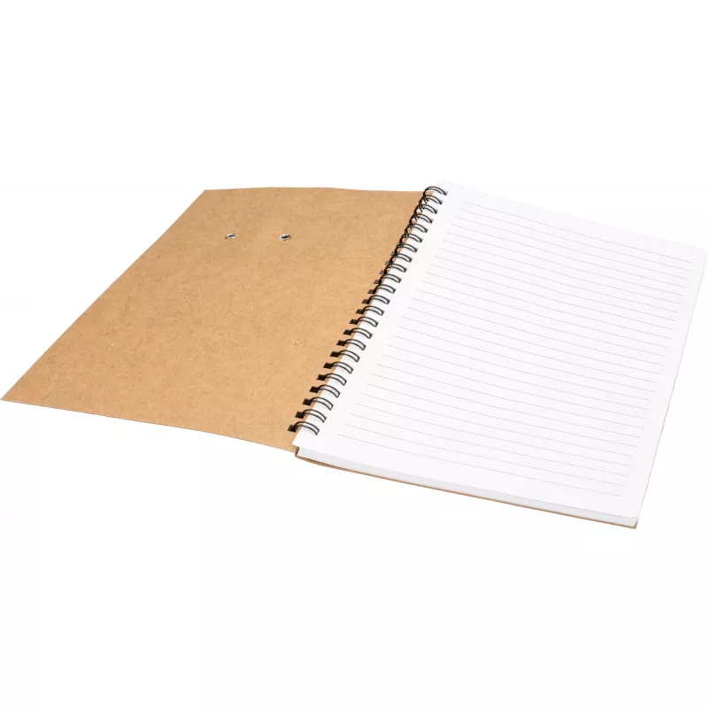 Notes A5 w linie z długopisem z tektury z recyklingu KENTWOOD - brązowy (190701)