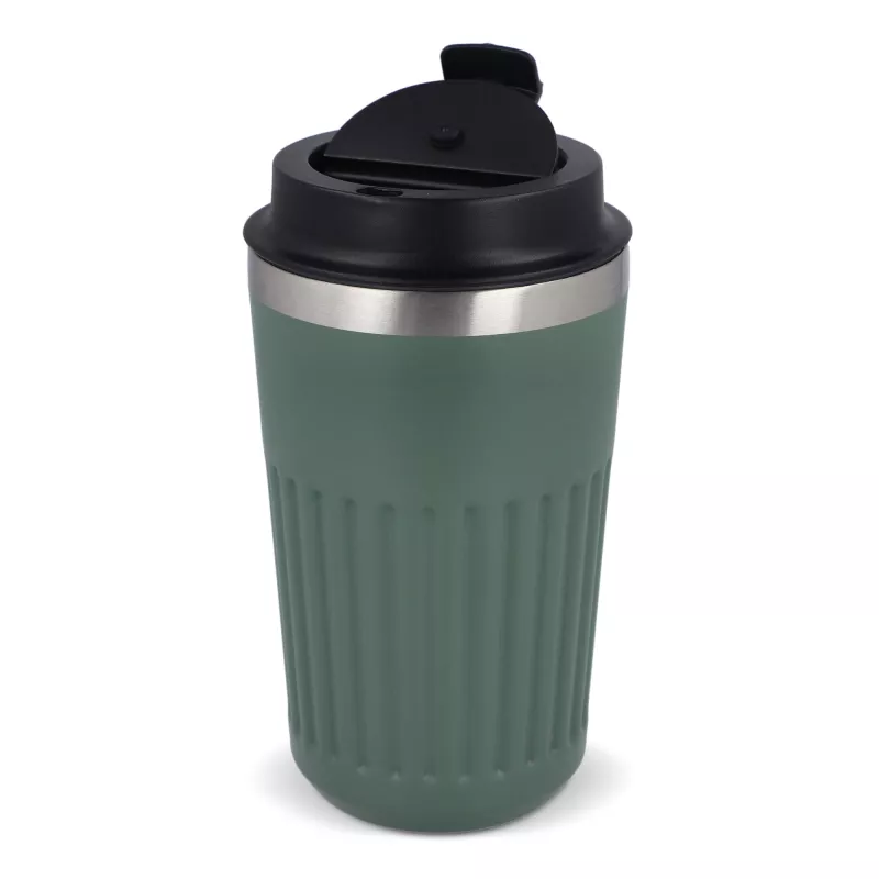 Termos na kawę ze stali nierdzewnej pochodzącej z recyklingu, 400 ml - Oliwkowa zieleń (LT98698-N0043)