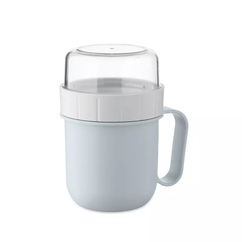 Kubek śniadaniowy z pojemnikiem 450 ml CUP ON GO - Baby Blue (MO2679-66)