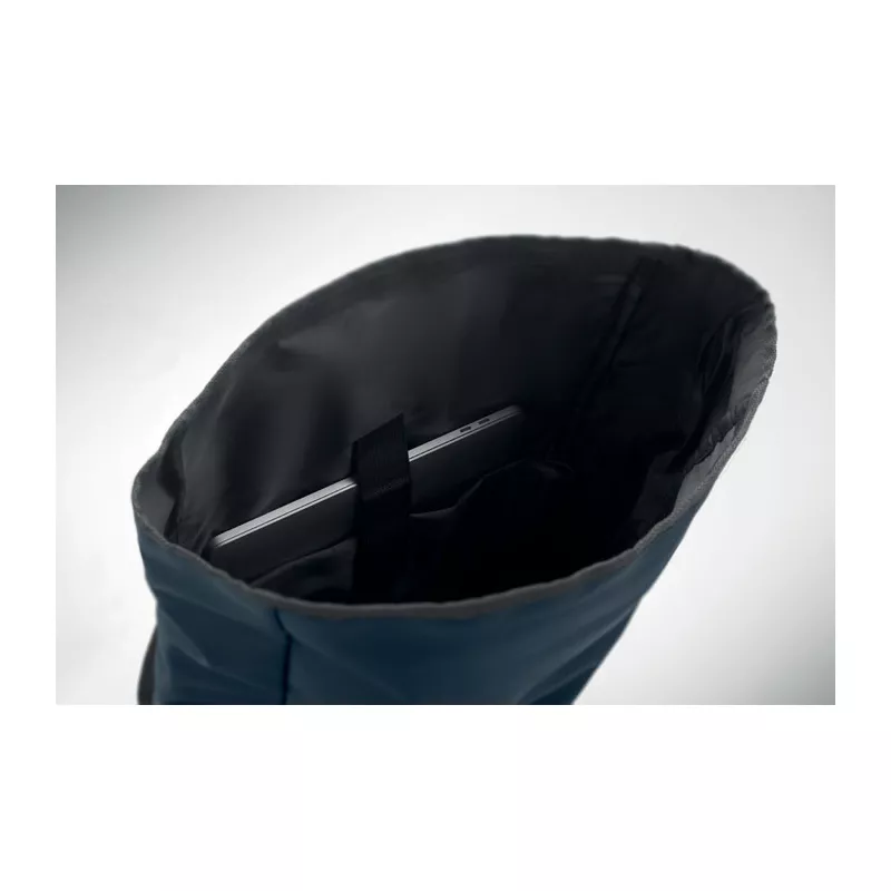 Plecak rolltop na laptop RPET 600D BANGKOK ROLL - Niebieski (MO2643-04)