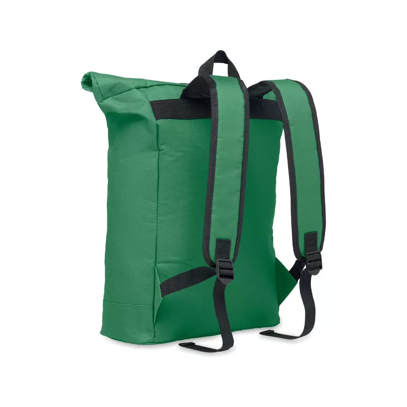 Plecak rolltop na laptop 15" z poliestru 600D IREA - Ciemnozielony (MO2170-60)