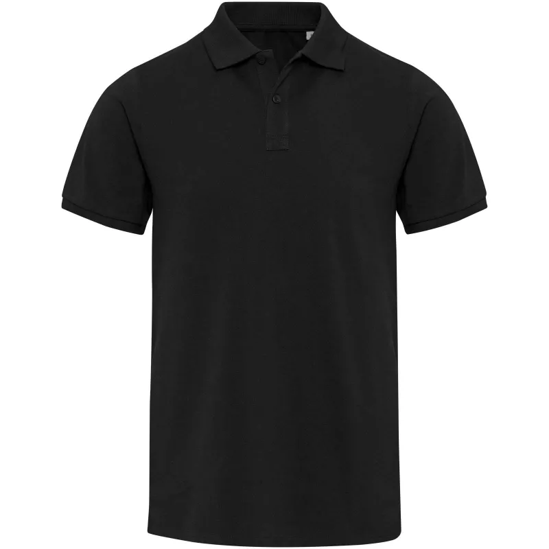Beryl naturalna koszulka polo z recyklingu z krótkim rękawem, unisex, o gramaturze 220 g/m² - Czarny (39558-BLACK)