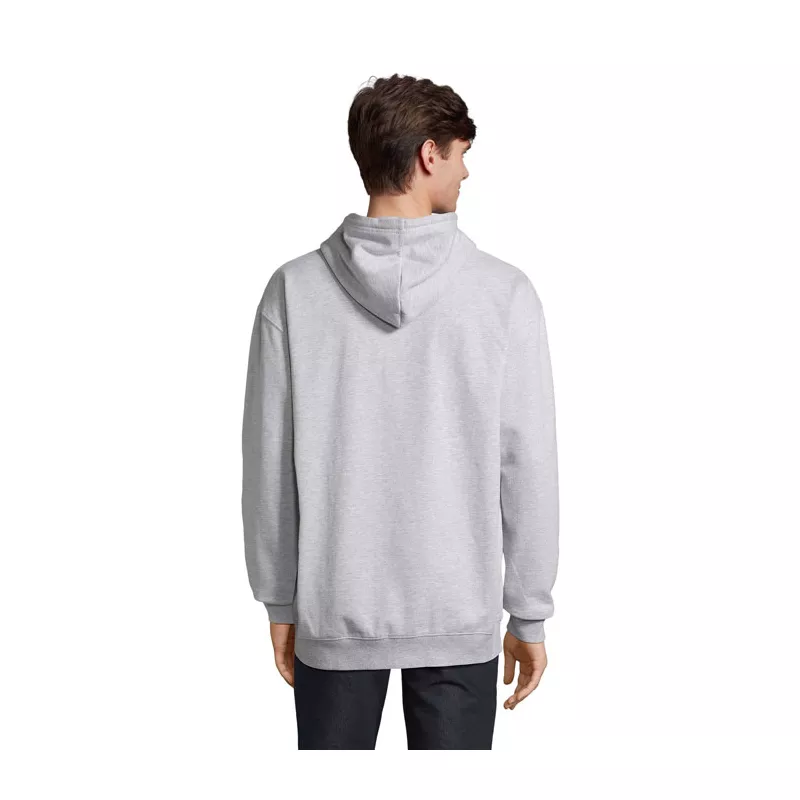 Bluza rozpinana z kapturem Sol's CARTER - Szary Melanż 2 (S03812-GY)