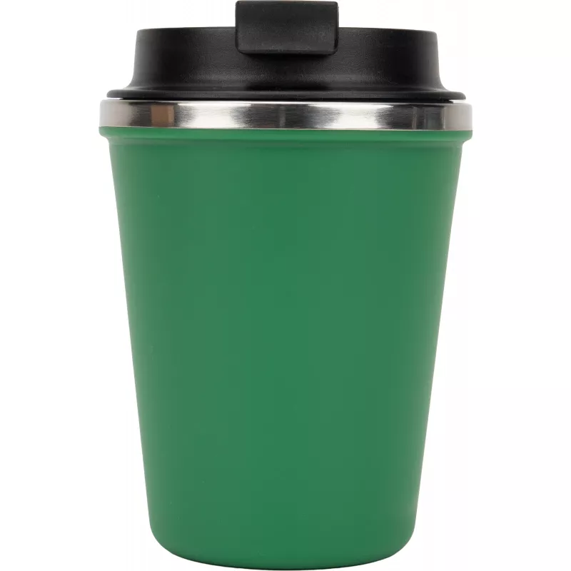 Kubek termiczny 350 ml z powłoką z recyklingu METODY - zielony (8496209)
