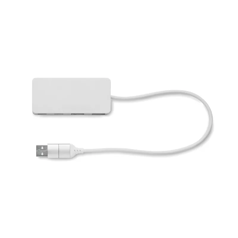 Hub USB 4-portowy z aluminium i orzecha UBAH - Drewna (MO2387-40)